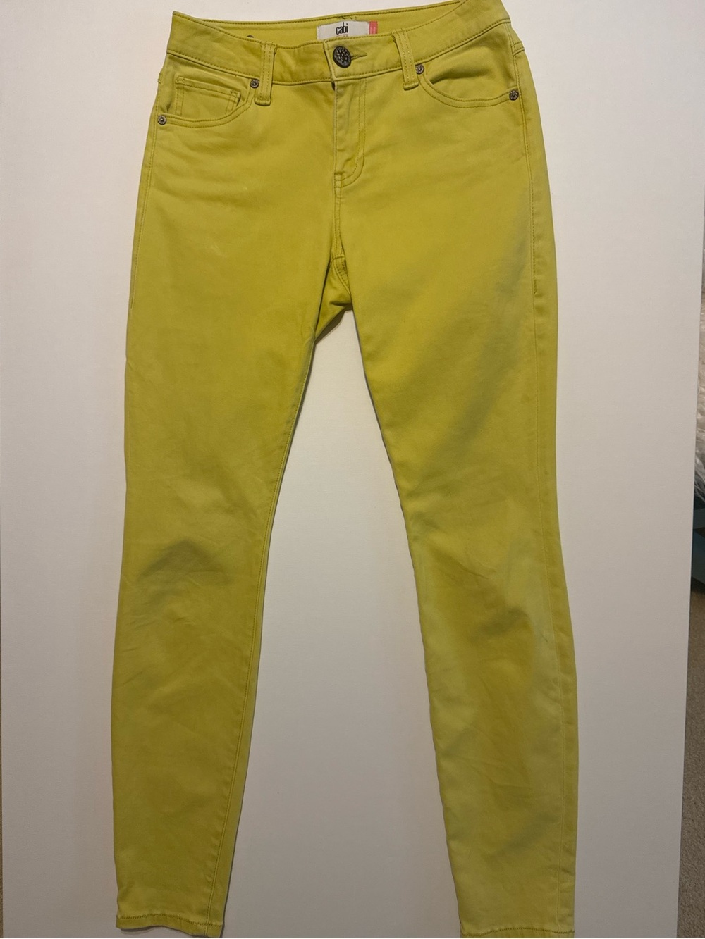 CAbi Bright Yellow Skinny Jeans. Size 4. GREAT CONDITION!!